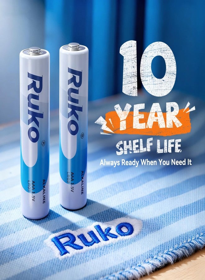 Ruko AAA Alkaline Batteries 16 Pack, Long-Lasting 1.5V Triple A Batteries with 10 Years Shelf Life, Leak-Proof Design for 1701 Toy, Remote Controls & Everyday Devices, Not Rechargeable - Image 3