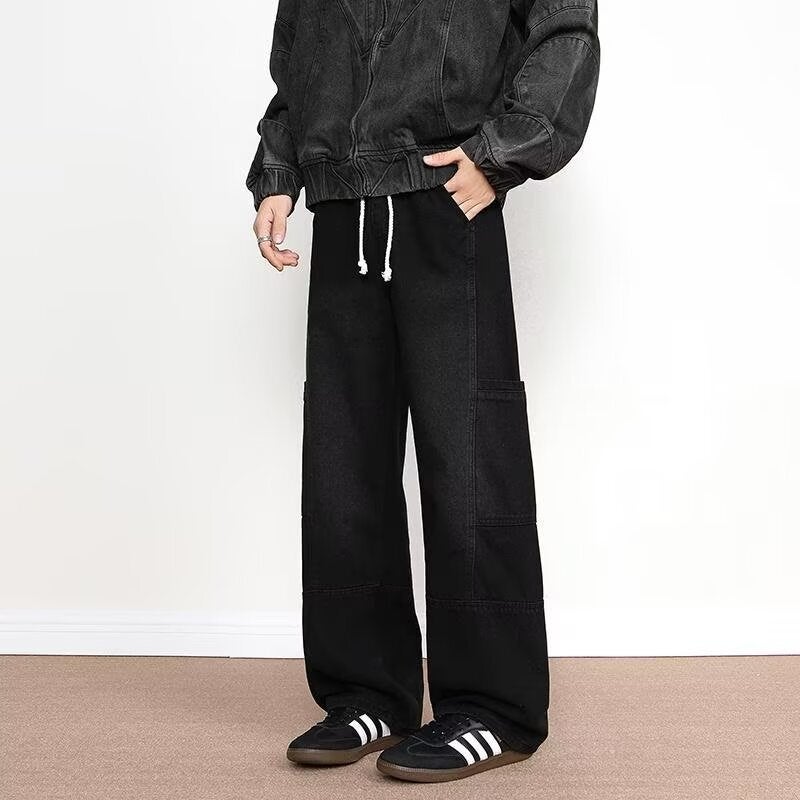 Unisex Classic Denim Jeans Loose Fit Daily Outdoor Wear - Image 4