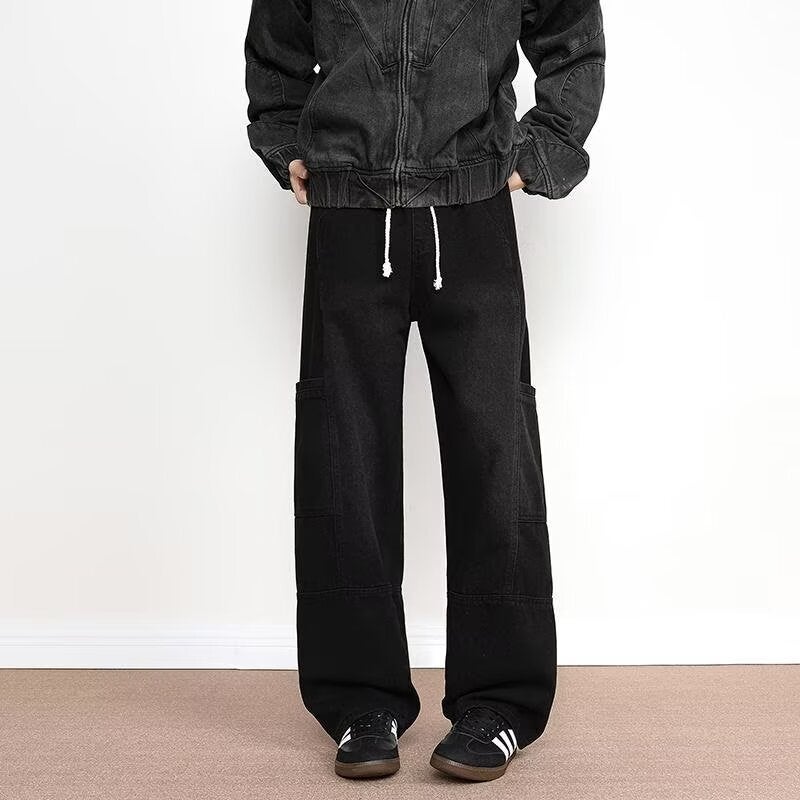 Unisex Classic Denim Jeans Loose Fit Daily Outdoor Wear - Image 3