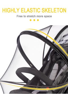 Sweet Life Baby Stroller Mosquito Net, Durable Baby Stroller Mosquito Net, Double Zipper Foldable Mesh Mosquito Net, Suitable for Baby Carriages, Baby Car Seats, Baby Cradles, Baby Carriers (Standard, Black)  - Image 4