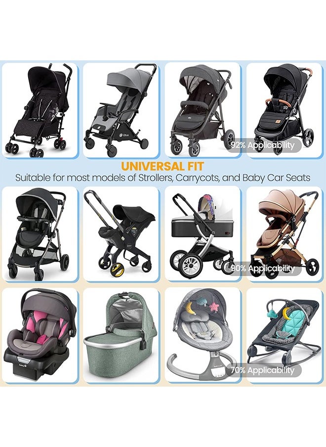 Sweet Life - Baby Stroller Mosquito Net, Durable Baby Stroller Mosquito Net, Double Zipper Foldable Mesh Mosquito Net, Suitable for Baby Carriages, Baby Car Seats, Baby Cradles, Baby Carriers (Standard, Black) - Image 1