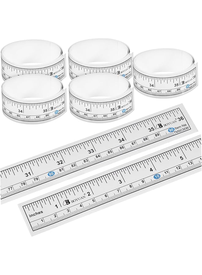 erorex Sticker Tape Measure 6 Pcs Self Adhesive Measuring Tape Workbench Ruler For Workbenches Peel And Stick Measuring Tape For Diy Projects Crafting And Woodworking Tools - Image 1
