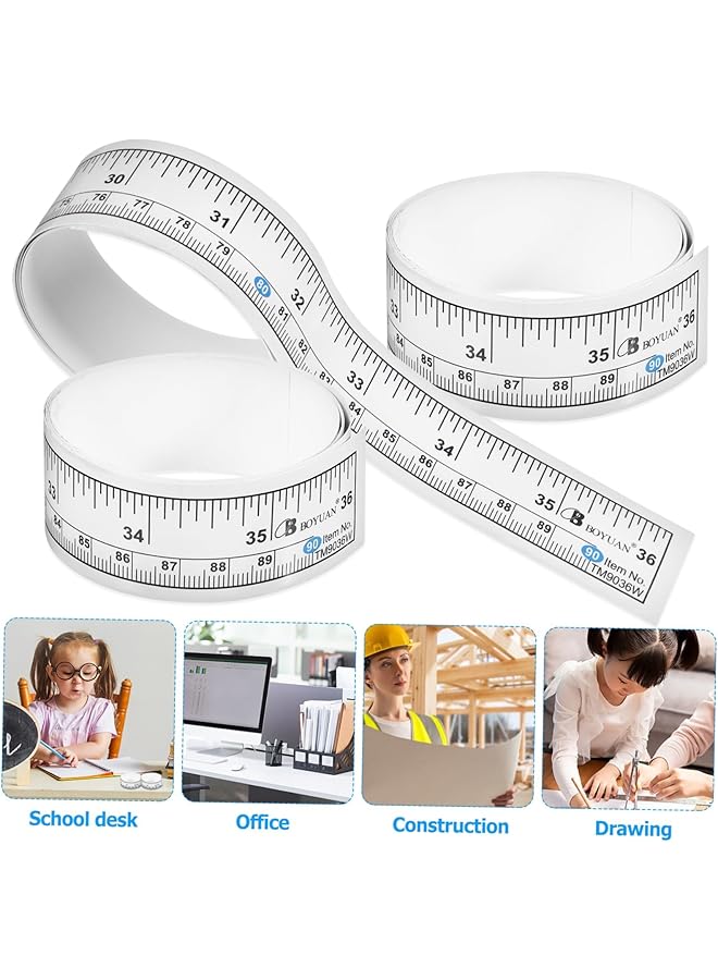 erorex Sticker Tape Measure 6 Pcs Self Adhesive Measuring Tape Workbench Ruler For Workbenches Peel And Stick Measuring Tape For Diy Projects Crafting And Woodworking Tools - Image 5