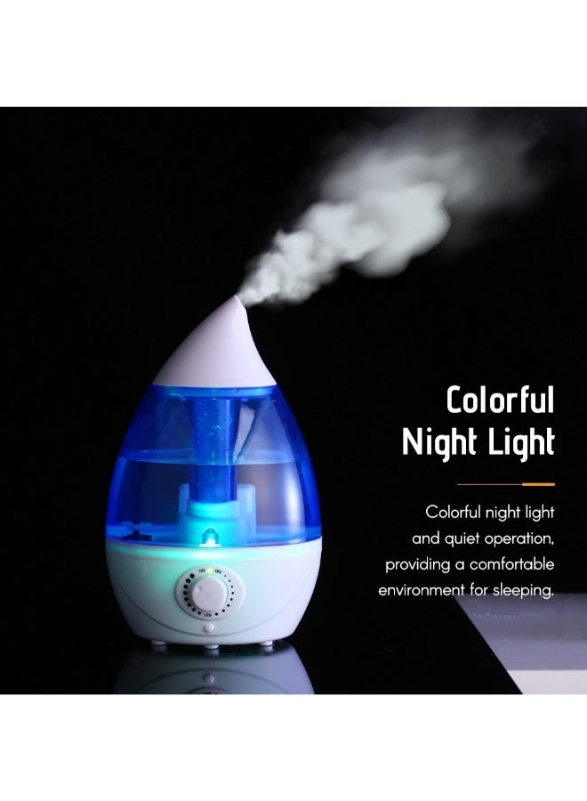 NIBEMINENT Cool Mist Humidifier Blue/White 27cm - Image 4