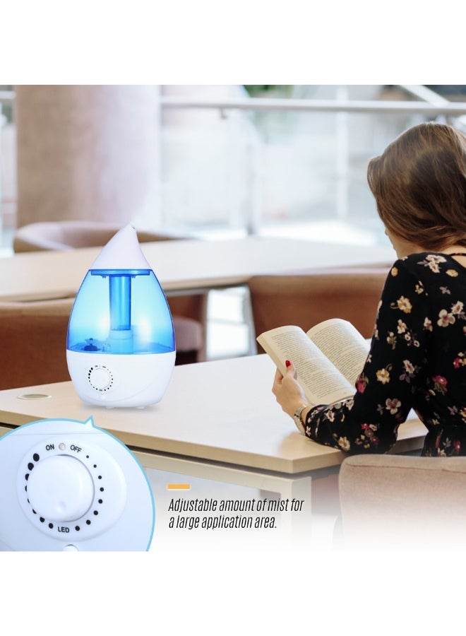 NIBEMINENT Cool Mist Humidifier Blue/White 27cm - Image 5