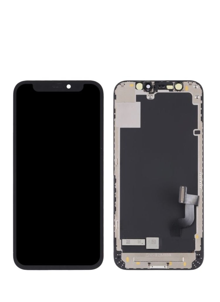 ELTRAZONE OLED LCD Screen Replacement for iPhone 12 – Black | High-Quality Display for iPhone 12 | Full Touch Screen Replacement with Premium LCD Panel | Easy to Install | Repair Your Broken, Cracked or Damaged iPhone 12 Screen - Image 1