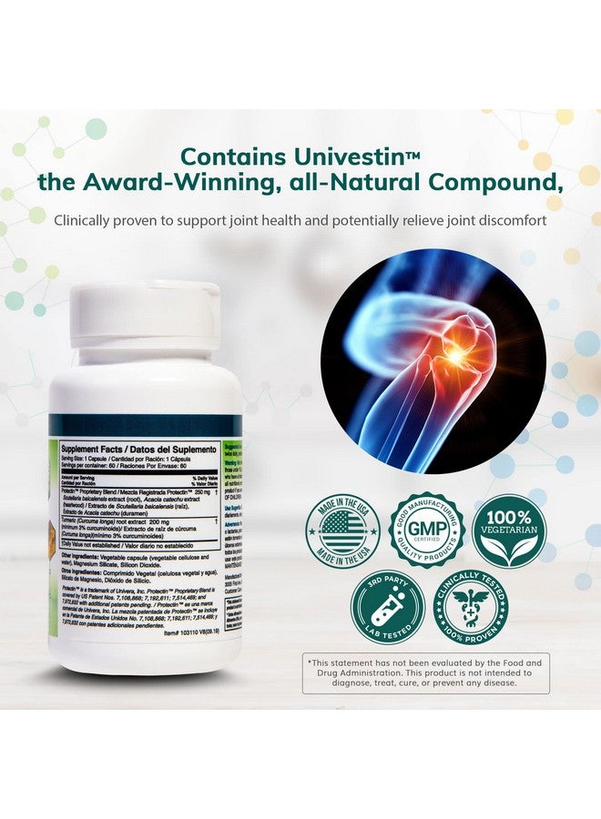 Univera ريجيني فري مكمل طبيعي للمفاصل ألوة فيرا وكركم بدون جلوكوزامين نباتي 60 كبسولة إمداد لمدة 30 يومًا - Image 4