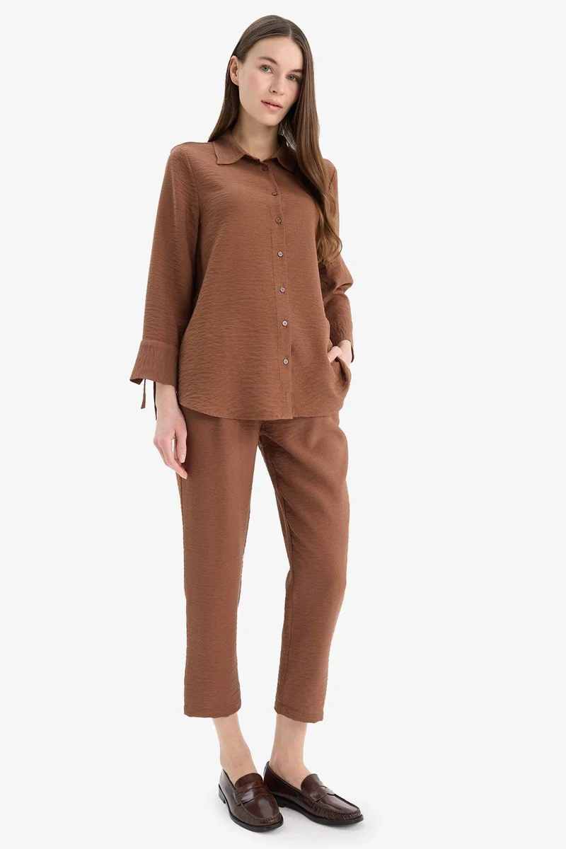 ديفاكتو Regular Fit Basic Long Sleeve Shirt