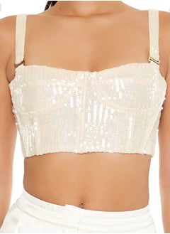 FOREVER 21 Sequin Bustier Cropped Cami  - Image 5
