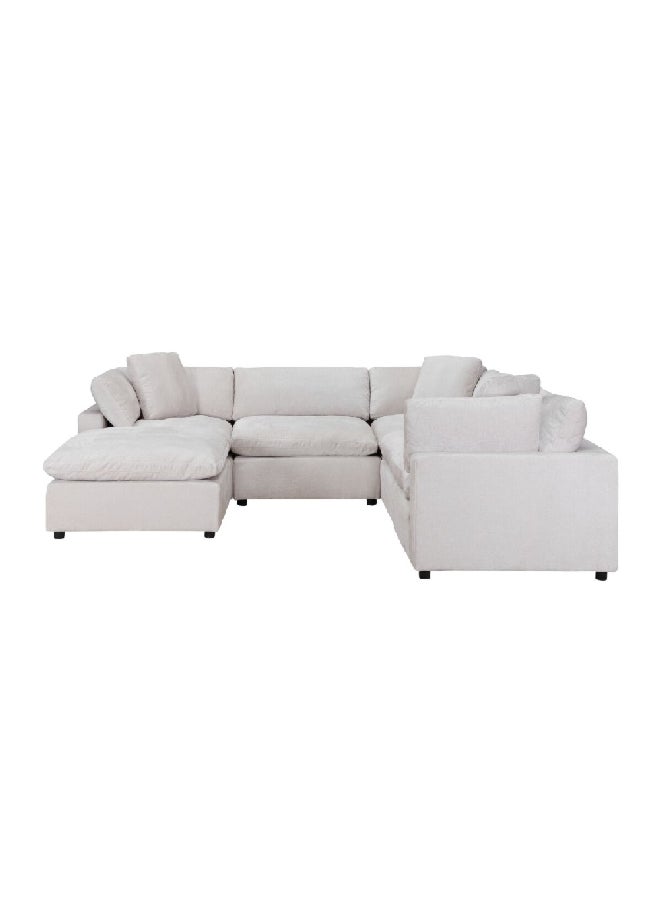 Micasa - High-Quality And Durable Modular 6-Seater Corner Sofa Beige 59.57 X 59.57 X 59.57 Cm 21117 Beige - Image 1