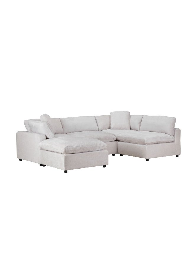 Micasa - High-Quality And Durable Modular 6-Seater Corner Sofa Beige 59.57 X 59.57 X 59.57 Cm 21117 Beige - Image 1