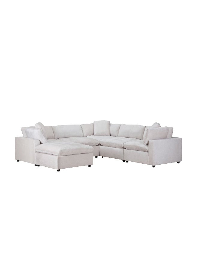 Micasa - High-Quality And Durable Modular 6-Seater Corner Sofa Beige 59.57 X 59.57 X 59.57 Cm 21117 Beige - Image 1