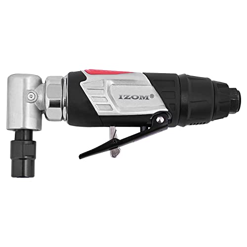IZOM IZ-7034M 1/4"(6mm) Micro Air Angle Die Grinder Compact Air Powered 25000 RPM Grinding Machine 90 PSI Engraving Polish Pneumatic Rotary Tool - Image 1