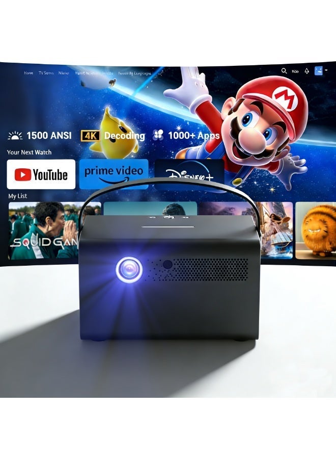 CRONY V7 Pro 4K Smart Projector with BT Speaker Pro | HD Home Theater System for 3D Movies & Gaming | Wireless Bluetooth, WiFi for Indoor/Outdoor Movie Nights