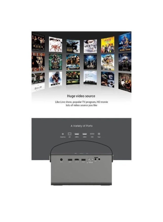 CRONY V7 Pro 4K Smart Projector with BT Speaker Pro | HD Home Theater System for 3D Movies & Gaming | Wireless Bluetooth, WiFi for Indoor/Outdoor Movie Nights - Image 4