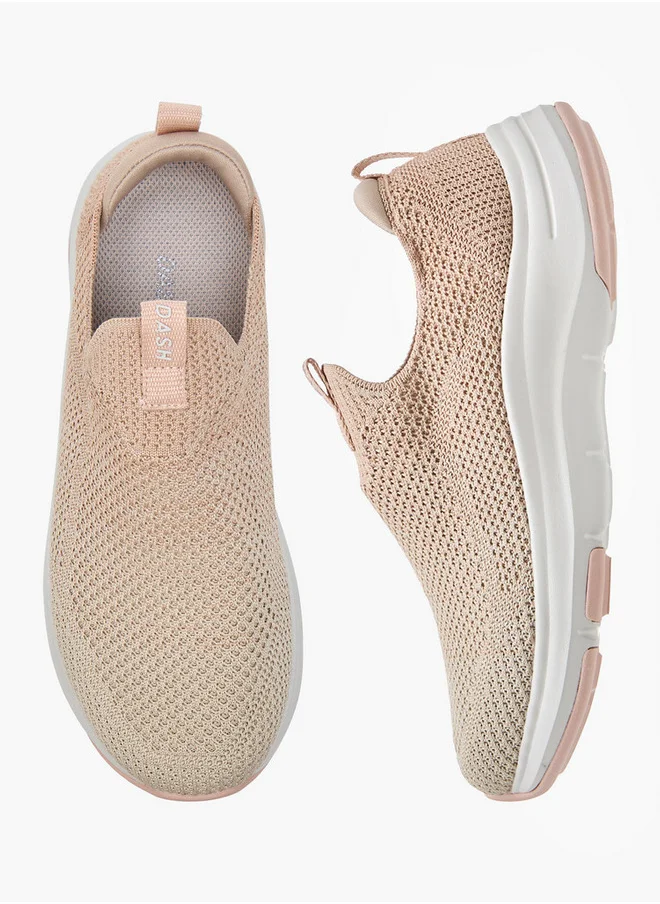Dash Women's Textured Slip-on Sneakers with Pull Tab