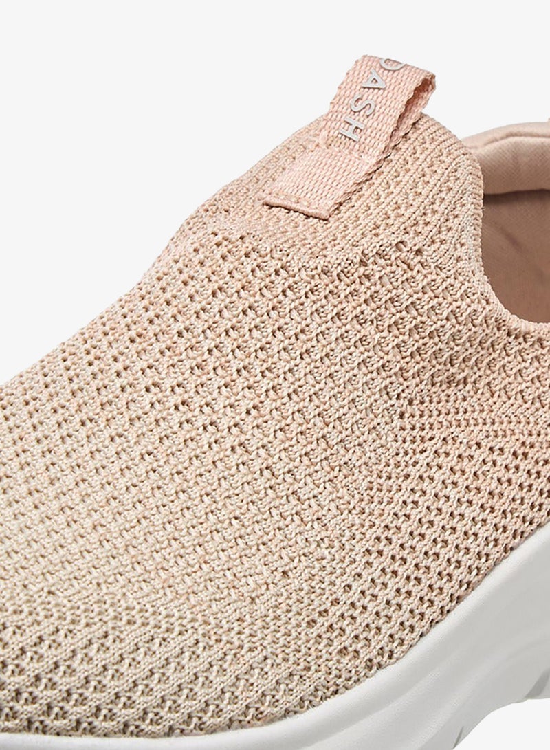 Dash Women's Textured Slip-on Sneakers with Pull Tab - Image 4