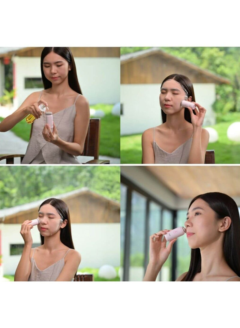 Kica PureClear Facial Cleansing Brush - soft silicone bristles, waterproof design, wireless charging, and a multi-functional alloy head KiCAPFCB (White) - Image 2