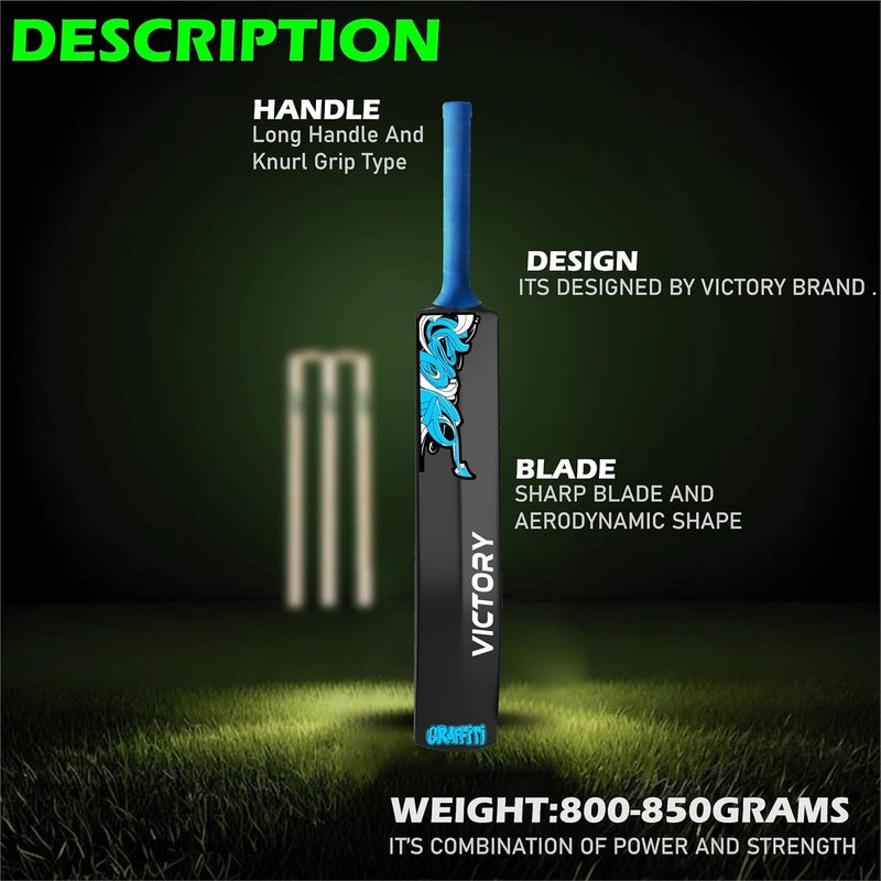 Victory Plastic Cricket Bat - Full Size (34" x 4.5") for All Age Groups - Scream Series - Image 5