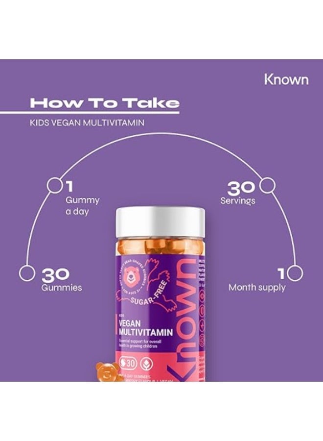 Known Kids Multivitamin Vegan Gummies Sugar Free–Immune Support with Vitamin C, B6 & B12 30 Gummies - Image 5
