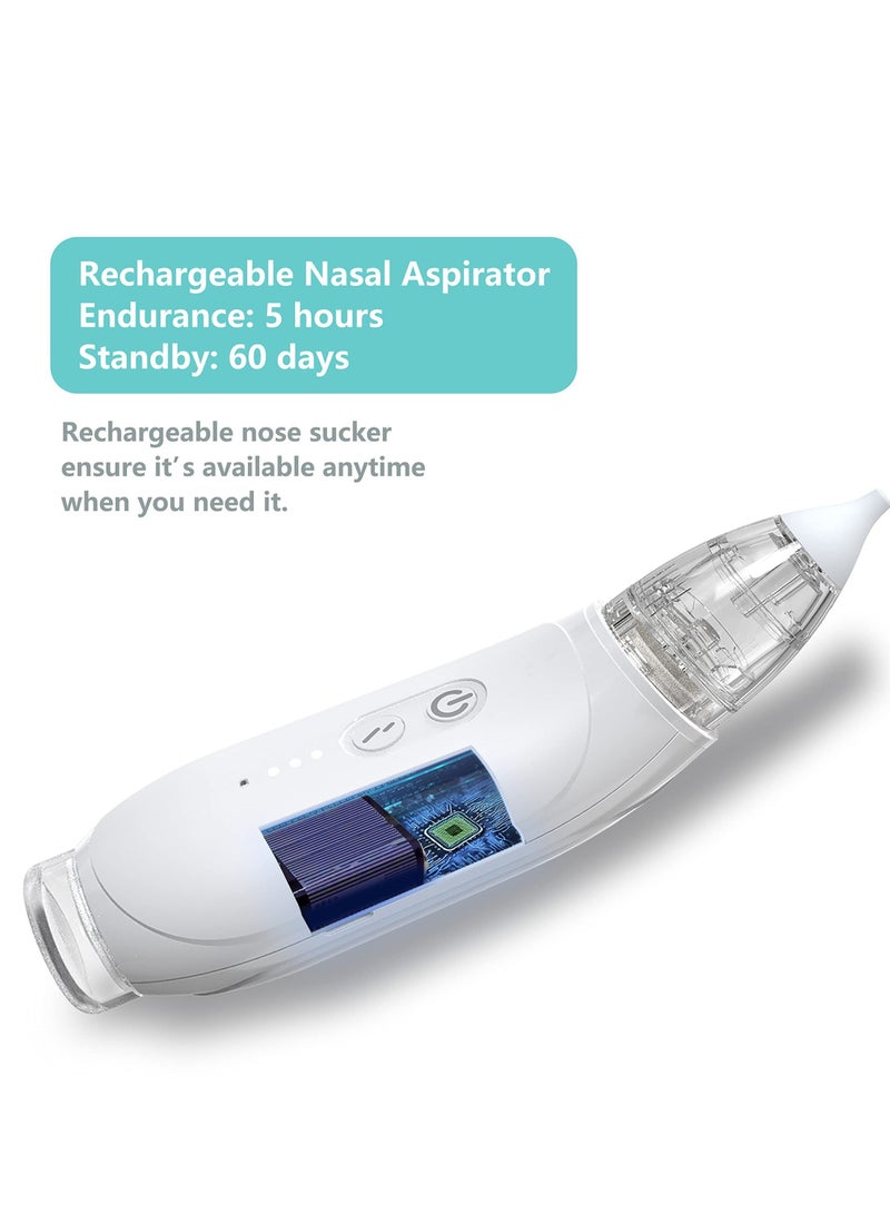 Nasal Aspirator for Baby, Baby Nose Sucker, Self-Cleaning Cleaner Toddler, Portable Snot Sucker 3 Suction Levels, 2 Modes, Tweezers, 5 Hours Fast Charge 60 Days - Image 5