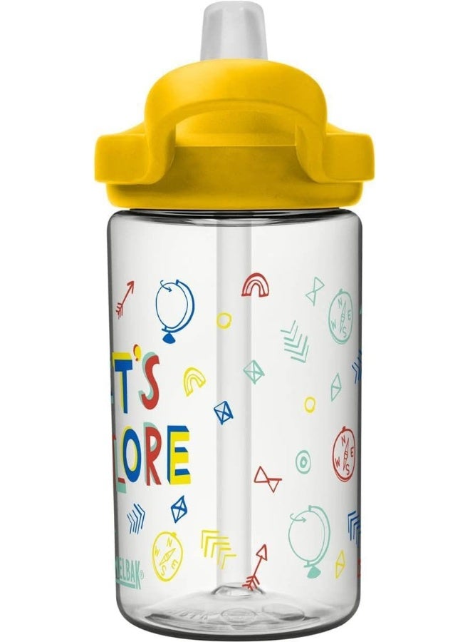 كاميلباك زجاجة CamelBak Eddy+ للأطفال بسعة 14 أونصة – Tritan Renew، غطاء قش، مانعة للتسرب، تصميم Let's Explore - Image 3