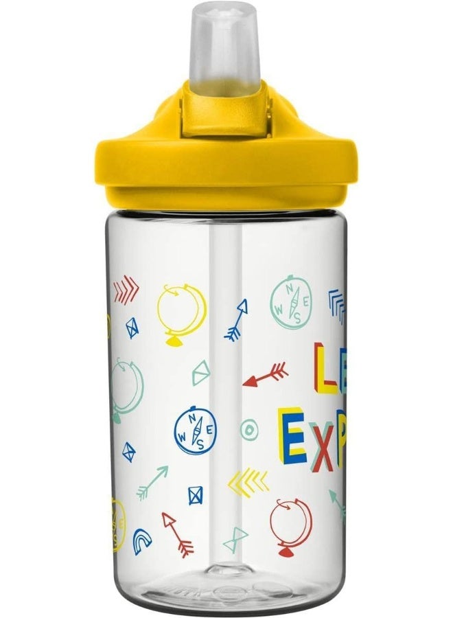 كاميلباك زجاجة CamelBak Eddy+ للأطفال بسعة 14 أونصة – Tritan Renew، غطاء قش، مانعة للتسرب، تصميم Let's Explore - Image 1