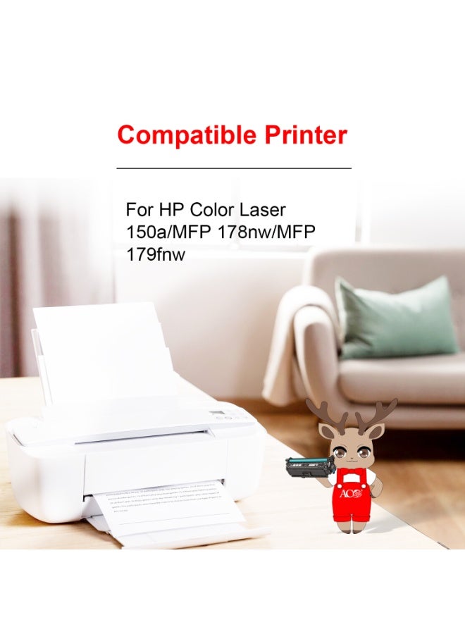 ACO W2072A 117A Toner Cartridge Compatible For HP Color Laser Jet 150a MFP 178nw 179fnw Printer - Image 3