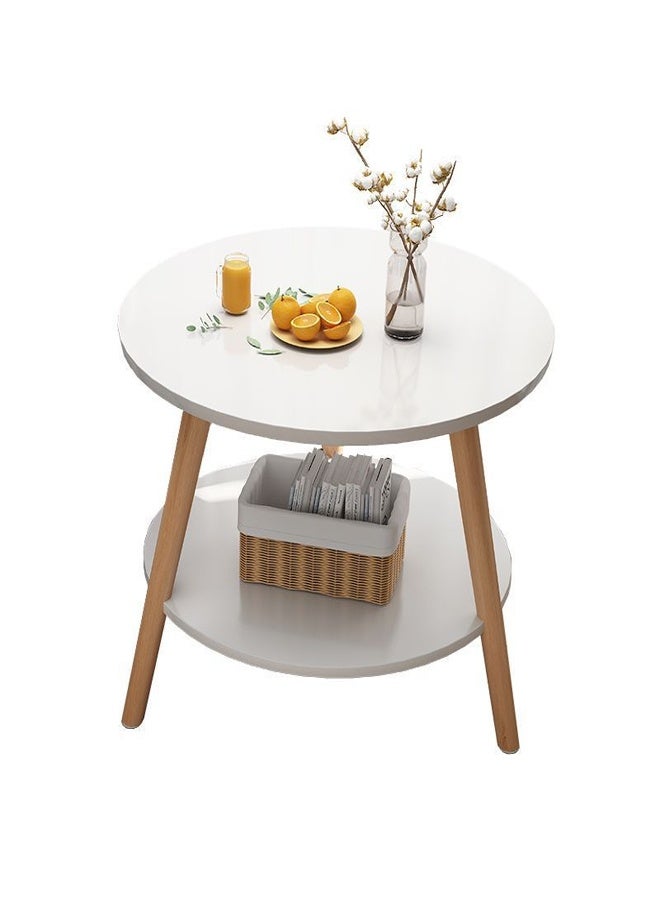 ATM Modern Round Side Table with Shelf  - 60x52 CM - Image 3