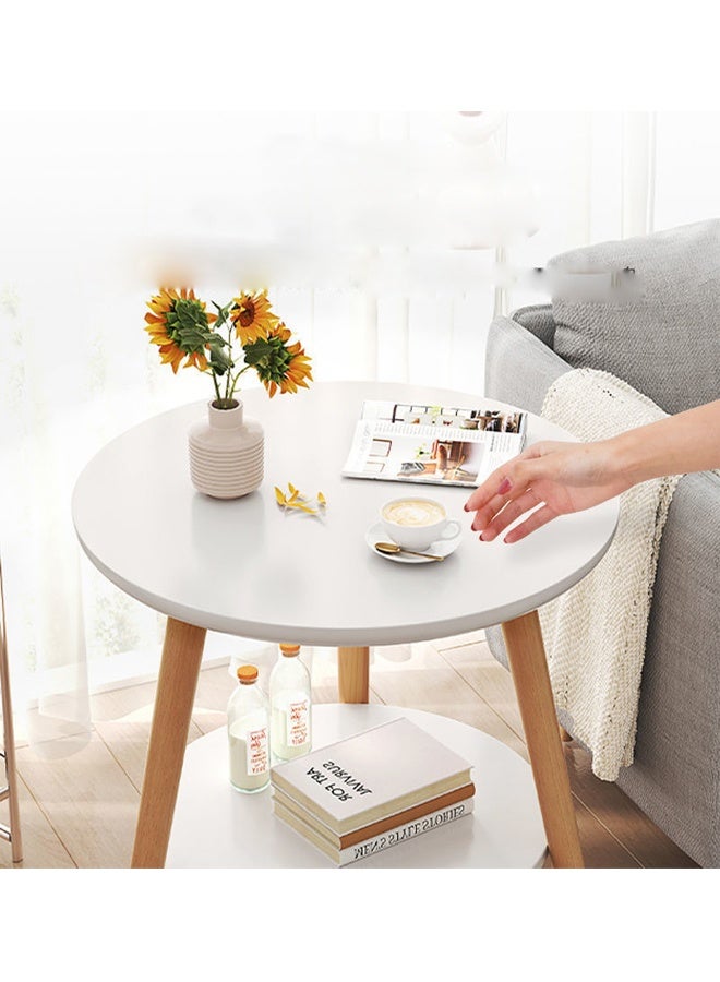 ATM Modern Round Side Table with Shelf  - 60x52 CM - Image 2