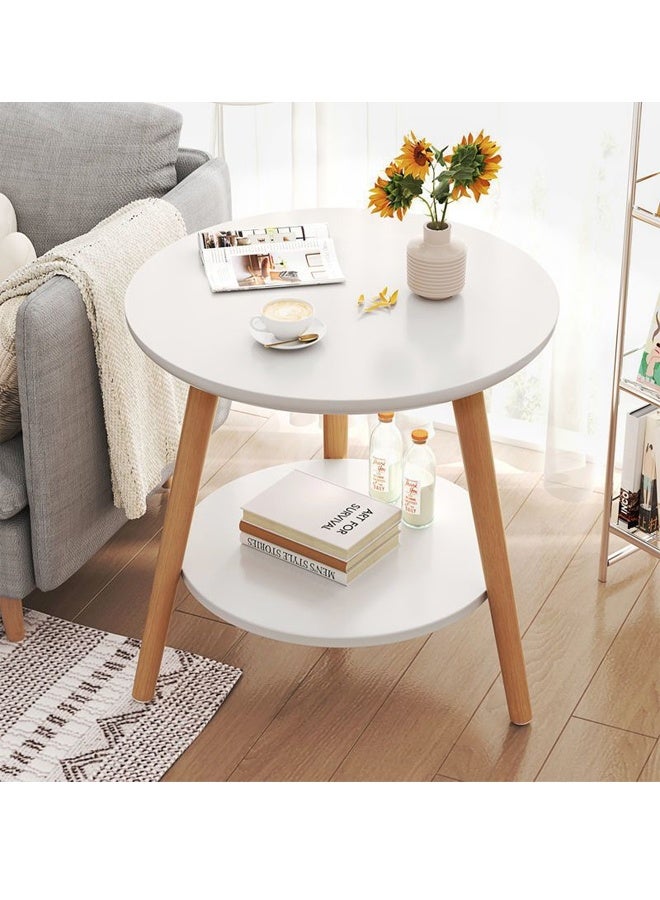 ATM Modern Round Side Table with Shelf  - 60x52 CM - Image 1