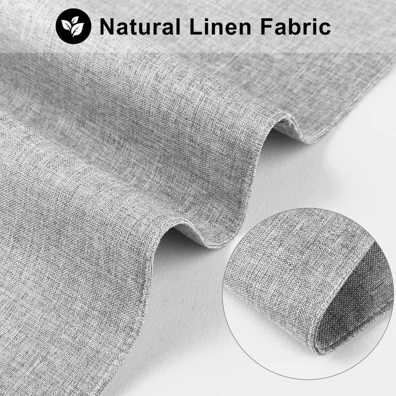 LANDVIEW Versatile application Cloth Placemats Set of 6, Cotton Linen Blend Machine Washable Durable Linen Table Mats, Heat Resistant Placemats Wrinkle Free Place Mats for Dining Table, Easy to Clean (Light Grey, 6) Wear resistant - Image 3