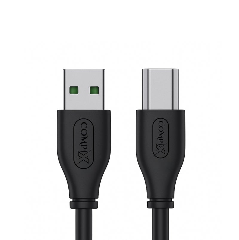 كومبيكس كابل طابعة COMPIX USB 2.0 بطول 5 أمتار (من A إلى B)، عالي السرعة 480 ميجابت في الثانية، مطلي بالفضة ومُضفر ثلاثي الحماية، متوافق مع طابعات HP DeskJet، وأجهزة الكمبيوتر المحمولة، وطابعات Canon، وBrother، وLexmark، وEnvy، والماسحات الضوئية، وأجهزة الفاكس، والبيانو الرقمي، وأجهزة الكمبيوتر الشخصية. - Image 2