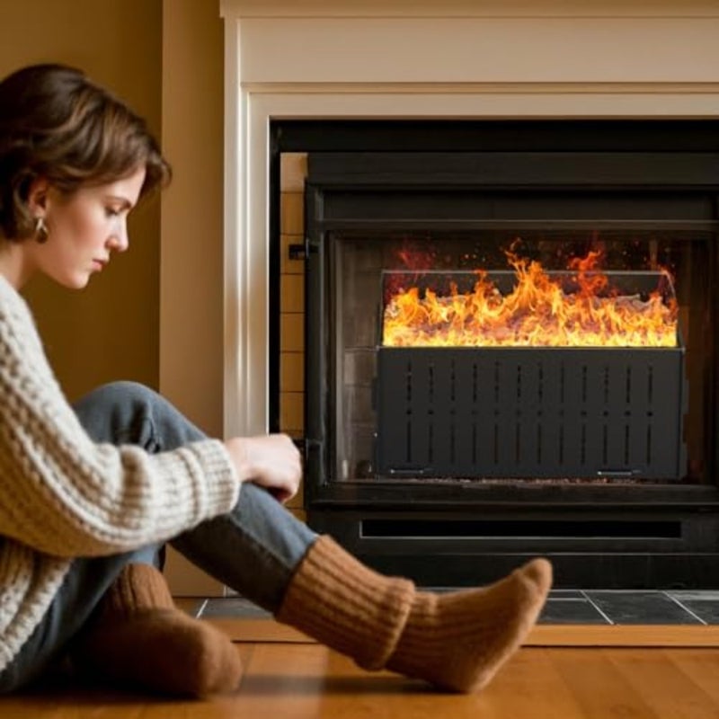 Pellet Burning Basket, 29 × 20 × 17 cm Portable Pellet Basket for Fireplaces and Stoves - Image 5