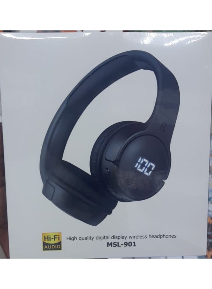 أوديو سماعة لعب لاسلكية لإلغاء الضوضاء Msl-901 Pure Bass Sound للألعاب مع سماعة رأس عالية الدقة Hifi مع إضاءة Rg - Image 1