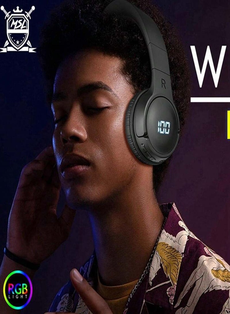 أوديو سماعة لعب لاسلكية لإلغاء الضوضاء Msl-901 Pure Bass Sound للألعاب مع سماعة رأس عالية الدقة Hifi مع إضاءة Rg - Image 2
