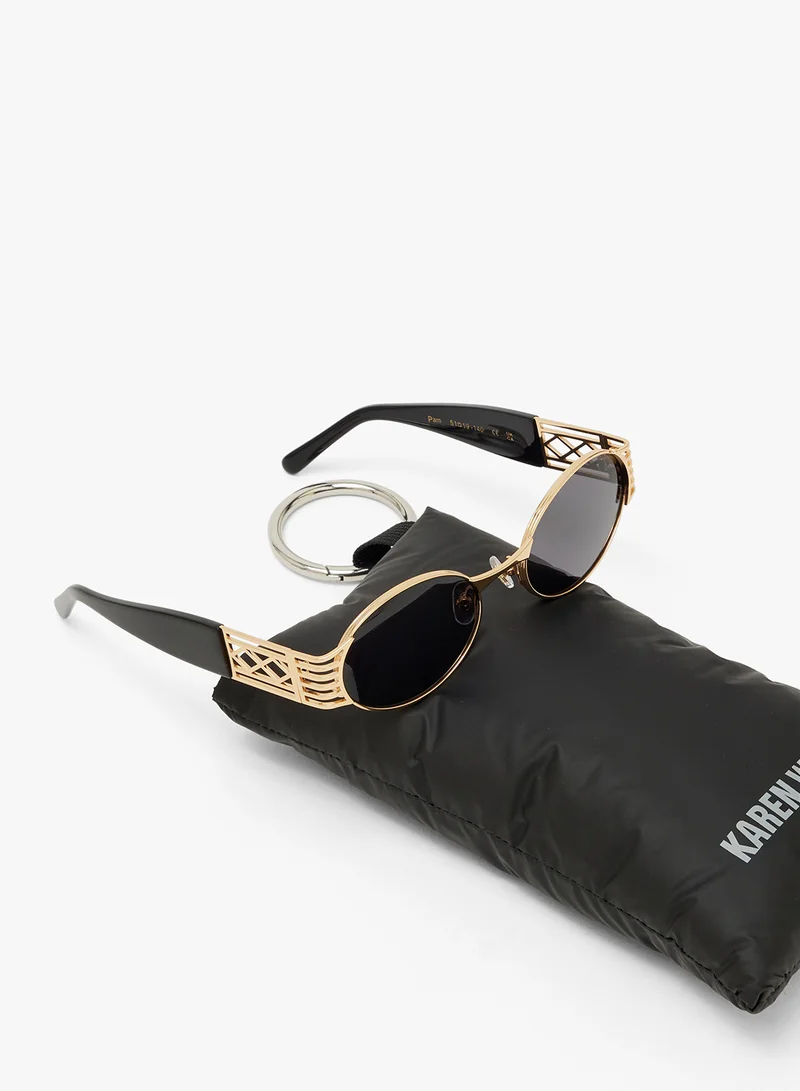 KAREN WAZEN Pam Oval Sunglasses