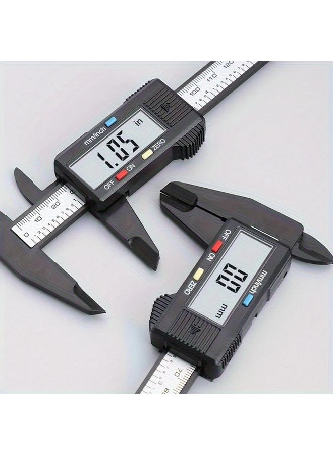 Black Electronic Digital Micrometer Caliper with Large LCD Display Measuring Tool 1pc - Image 2
