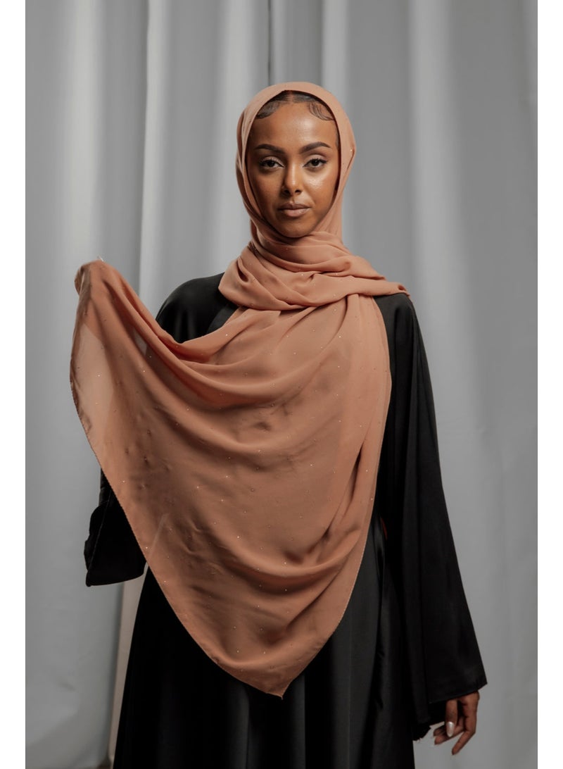 Ophelia Elegant Stone Chiffon Hijab - Image 1