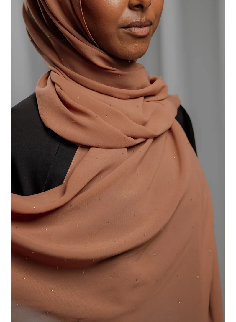 Ophelia  Elegant Stone Chiffon Hijab for Women | Best Price UAE
