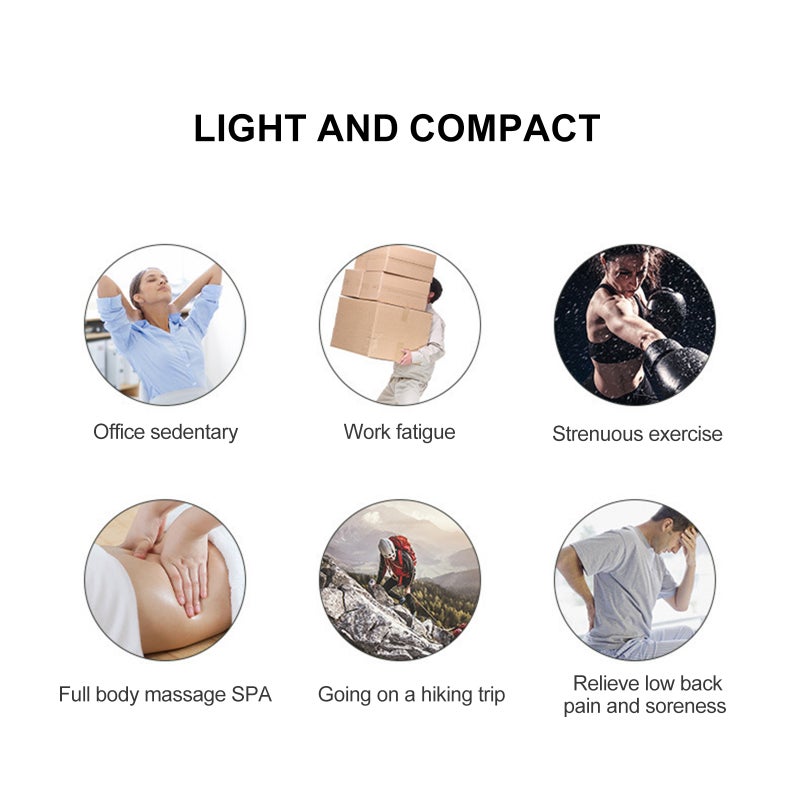 Fascia Massage Muscle Relaxation Massager Portable Handheld Electric Body Massage with 4 Replaceable Massage Heads 6 Vibration Speeds - Image 4