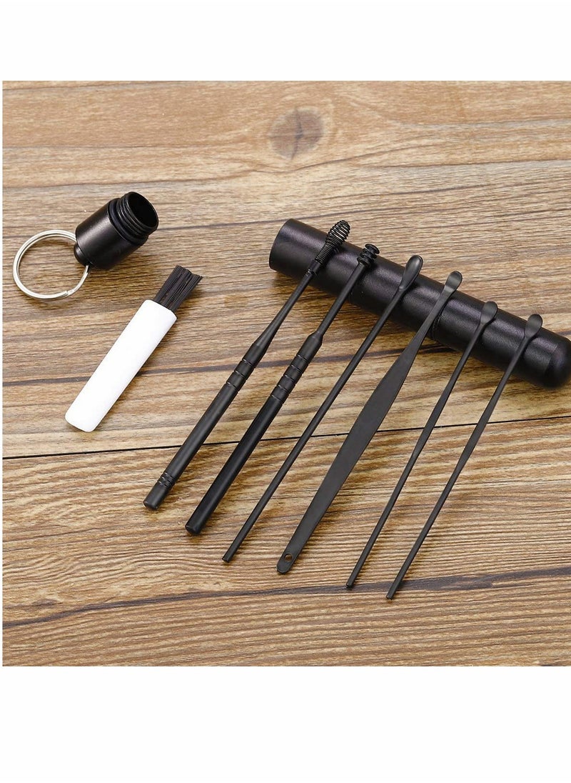 KASTWAVE - Ear Cleansing Tool 6 Pcs Professional Pick with Upgrade Storage Box and Cleaning Brush Reusable Medical Grade Stainless is durable - Image 1