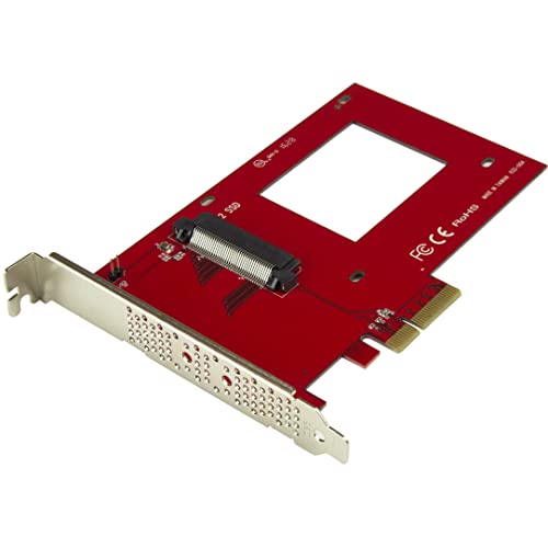 Startech.com StarTech U2 to PCIe Adapter for 25 U2 NVMe SSD PCIe 40 x4 SFF8639 OS Independent TAA Compliant - Image 1