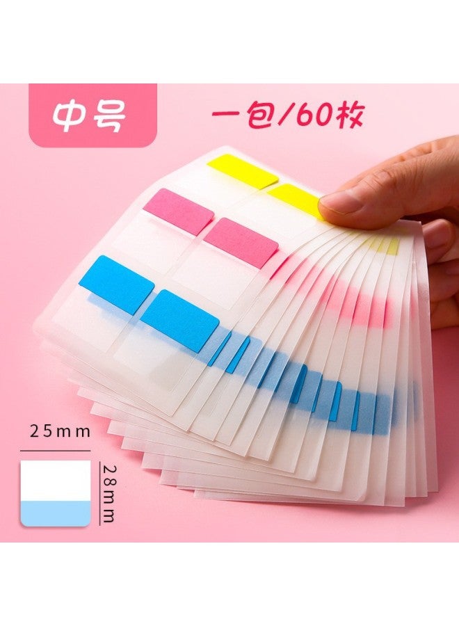 YILI Morandi Student Classification Writing Index Sticker Label Sticker Sticky Note Color Fluorescent Sticker Signature Paper Cable Sticker - Image 1