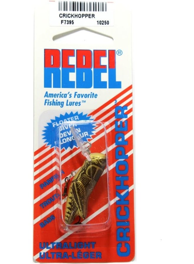 Rebel Lures Crickhopper Cricket / Grasshopper Crankbait Fishing Lure, 1 1/2 Inch, 1/4 Ounce, Brown Cricket, Crickhopper (3/32 oz) - Image 4