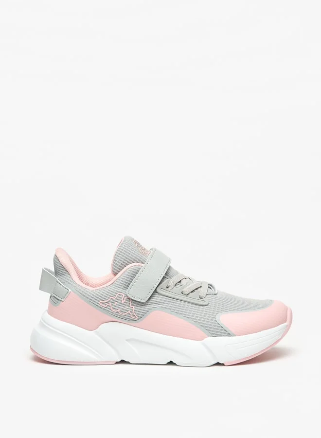كابا Girls' Panelled Sports Shoes with Hook and Loop Closure