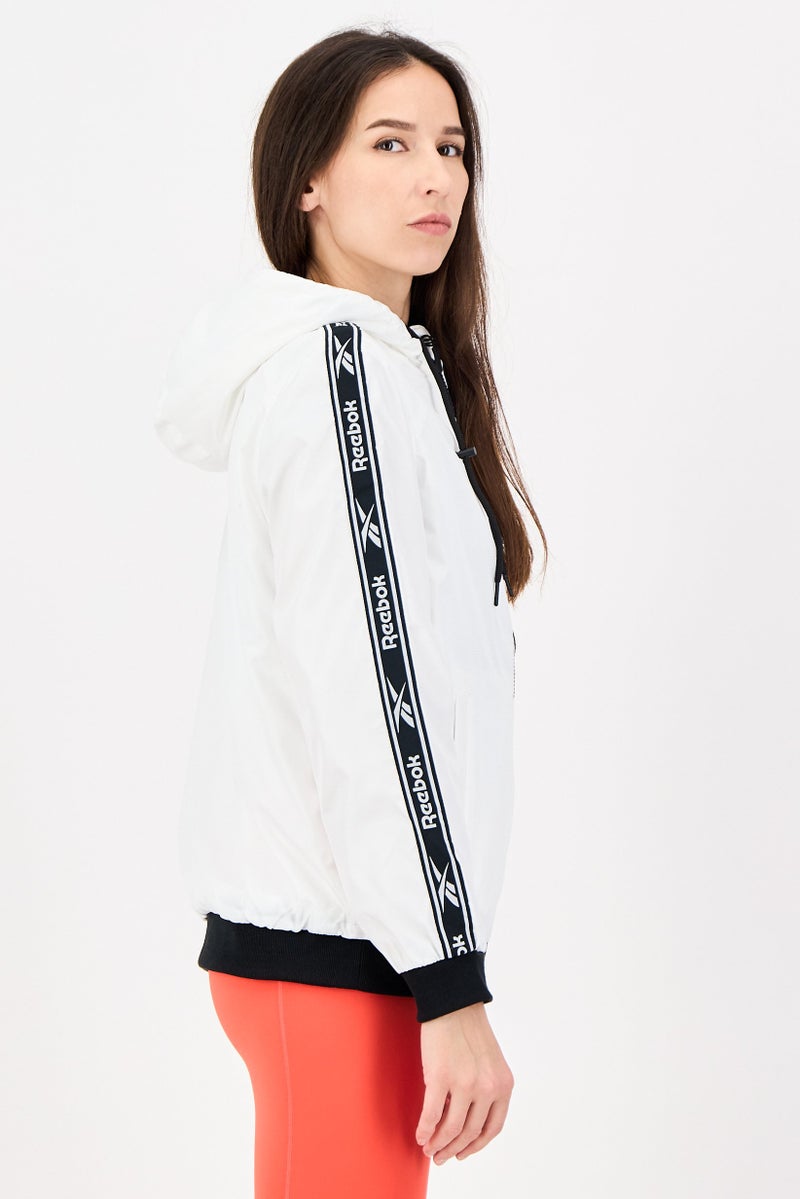 Reebok Women Sportswear Fit Long Sleeve Outdoor Jacket, White - Image 3