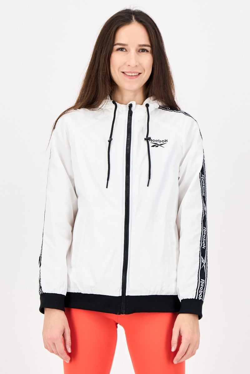 Reebok Women Sportswear Fit Long Sleeve Outdoor Jacket, White - Image 1