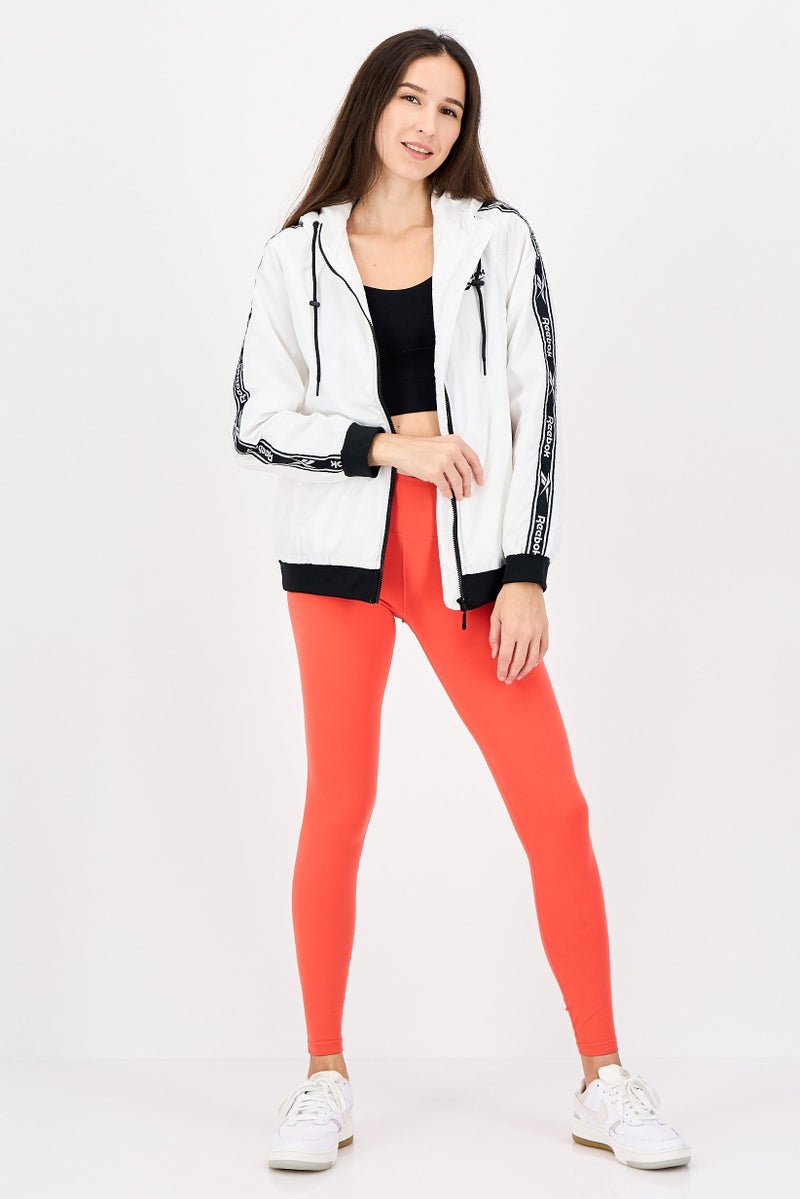 Reebok Women Sportswear Fit Long Sleeve Outdoor Jacket, White - Image 4