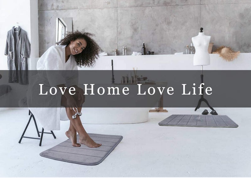 OPSUZY Bathroom Mat Memory Foam Rectangular Bath Mats Rugs for Bathroom Floor Door Mat Anti Slip Skid Super Rapid Water Absorbent Washable Rug Bath Door Bathroom Mat 80Cm X 50 Cm - Image 4